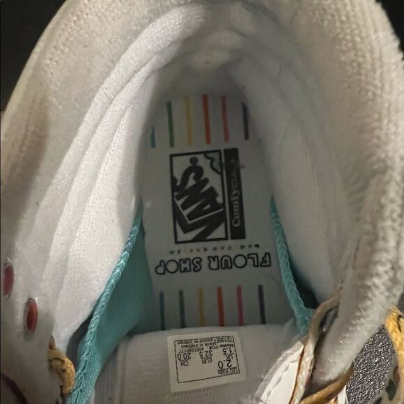 Vans Flour Shop x Super ComfyCush Sk8-Hi 'Rainbow' VN0A54EU2N7 Sz 2 - Picture 2 of 10